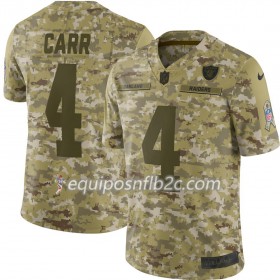 Camiseta Hombre NFL Oakland Raiders Derek Carr 4 Nike Salute to Service